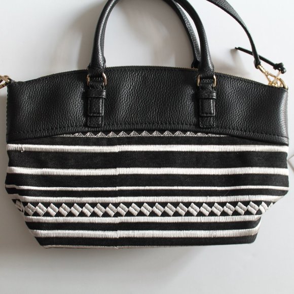 Kate Spade Jackson Street Fabric Small Dixon Crossbody Bag Black White - Picture 5 of 11